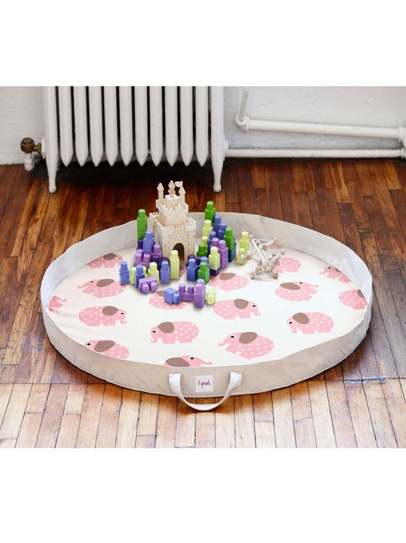 Tapis de jeu éléphant rose Rose - Kiabi