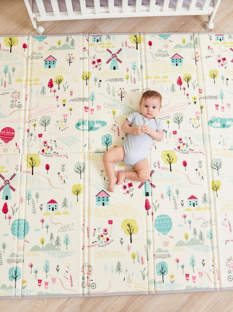TT Home Tapis De Jeu Chambre Enfant Garcon Fille Lavable Modern Pastel Unis, Couleur:Rose, Dimension:100x200 cm