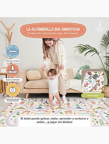 Tapis d'éveil pliable en mousse, réversible et imperméable - 200x180x1,5 - FOX | SUPERBE BEBE