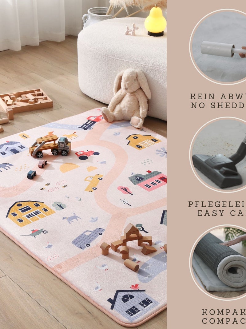 Tapis de jeu enfant à mémoire de forme CLOUD PLAY FARM 160 x 120 Multicolore - Kiabi