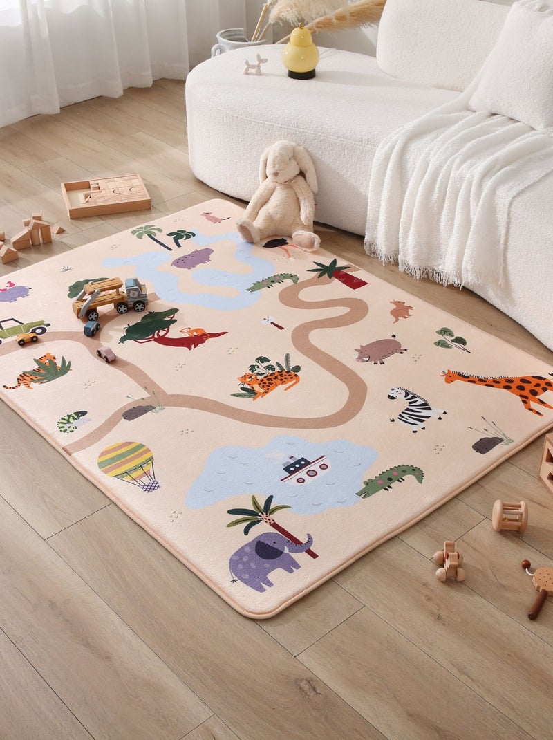 Tapis de jeu enfant à mémoire de forme CLOUD PLAY SAFARI 160 x 120 Multicolore - Kiabi