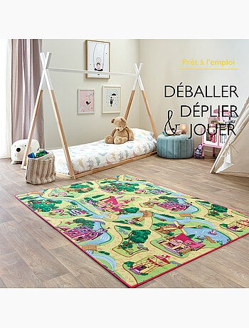 Tapis de Jeu Enfant, Carpet Studio, Candy Town, Lavable, Antidérapant