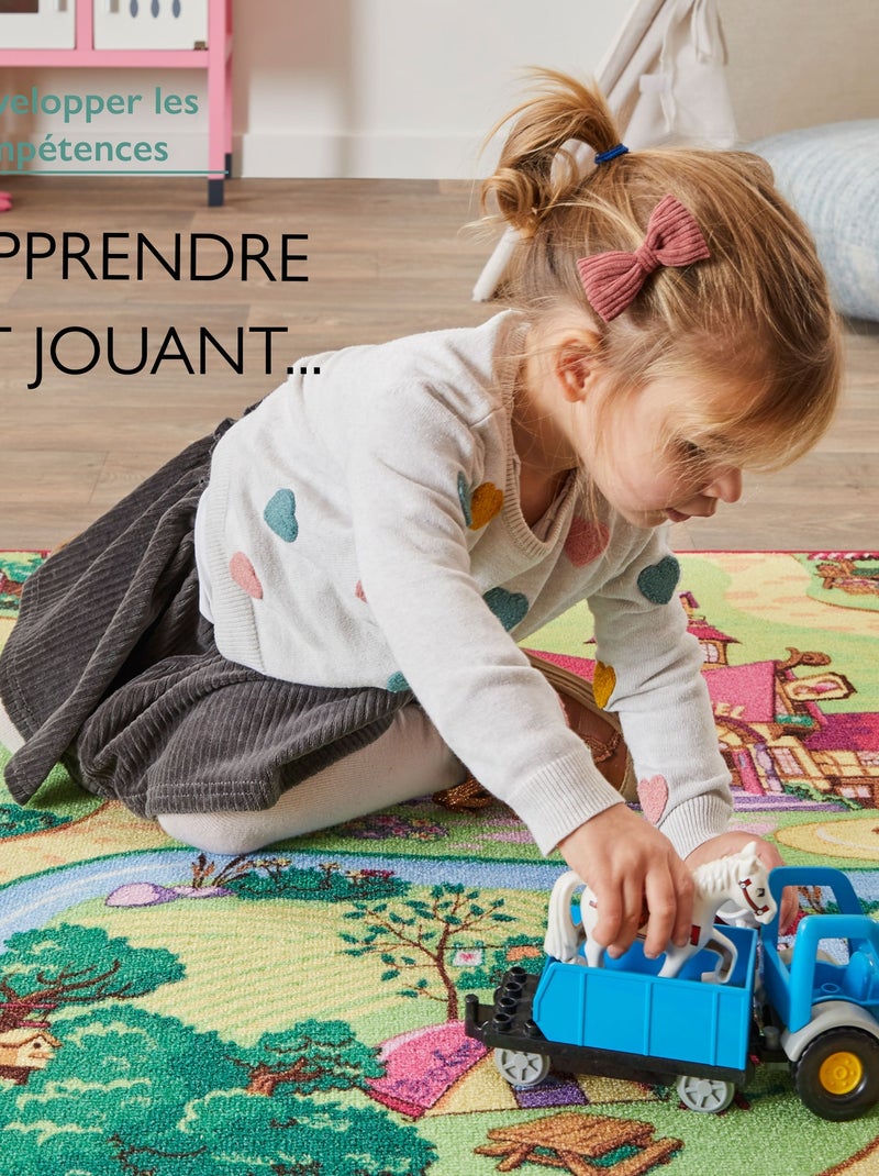 Tapis de Jeu Enfant, Carpet Studio, Candy Town, Lavable, Antidérapant Jaune - Kiabi