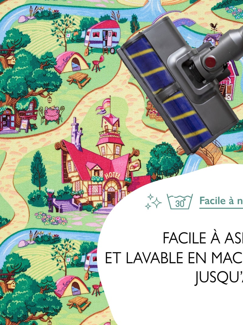 Tapis de Jeu Enfant, Carpet Studio, Candy Town, Lavable, Antidérapant Jaune - Kiabi