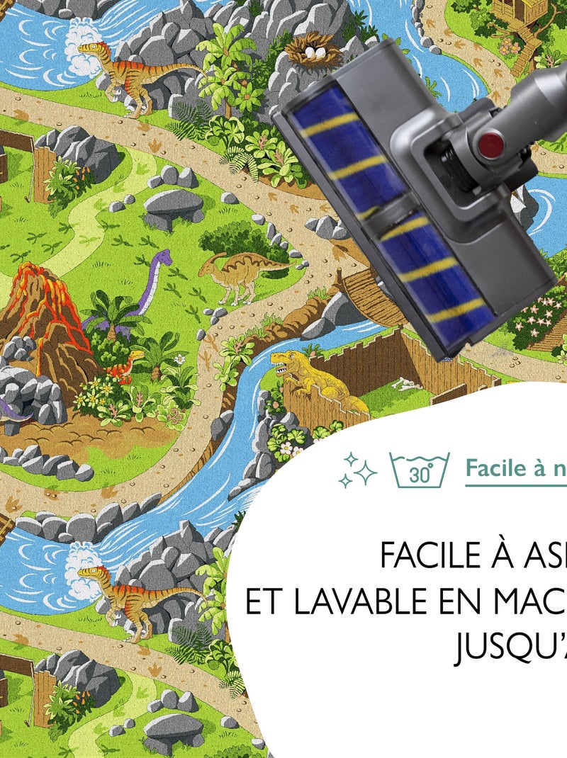 Tapis de Jeu Enfant, Carpet Studio, Dino, Lavable, Antidérapant Vert - Kiabi