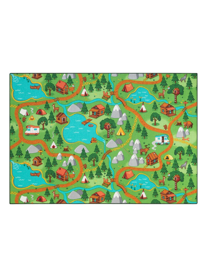 Tapis de Jeu Enfant, Carpet Studio, Hiking, Lavable, Antidérapant Vert - Kiabi