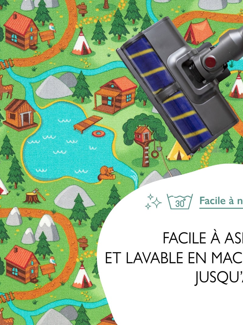 Tapis de Jeu Enfant, Carpet Studio, Hiking, Lavable, Antidérapant Vert - Kiabi