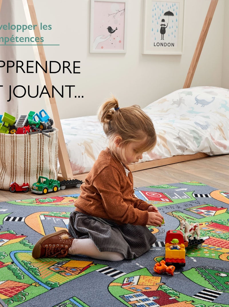 Tapis de Jeu Enfant, Carpet Studio, Little Village, Lavable, Antidérapant Vert - Kiabi