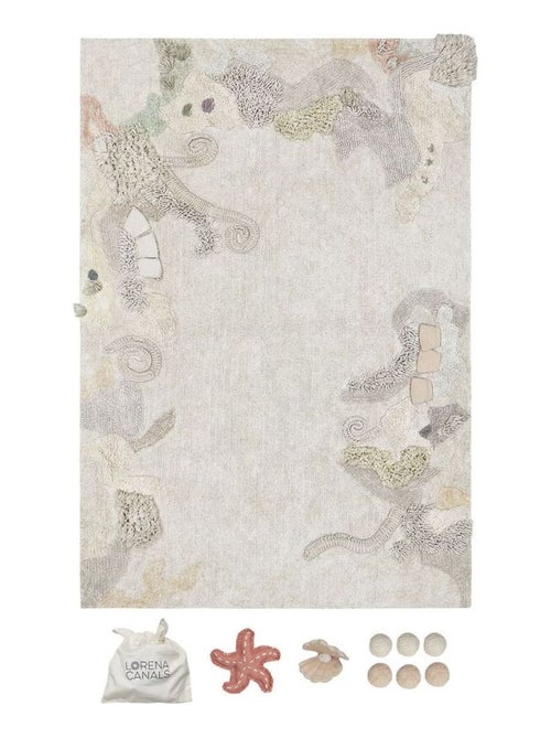 Tapis de jeu enfant coton lavable en machine Seabed - Kiabi