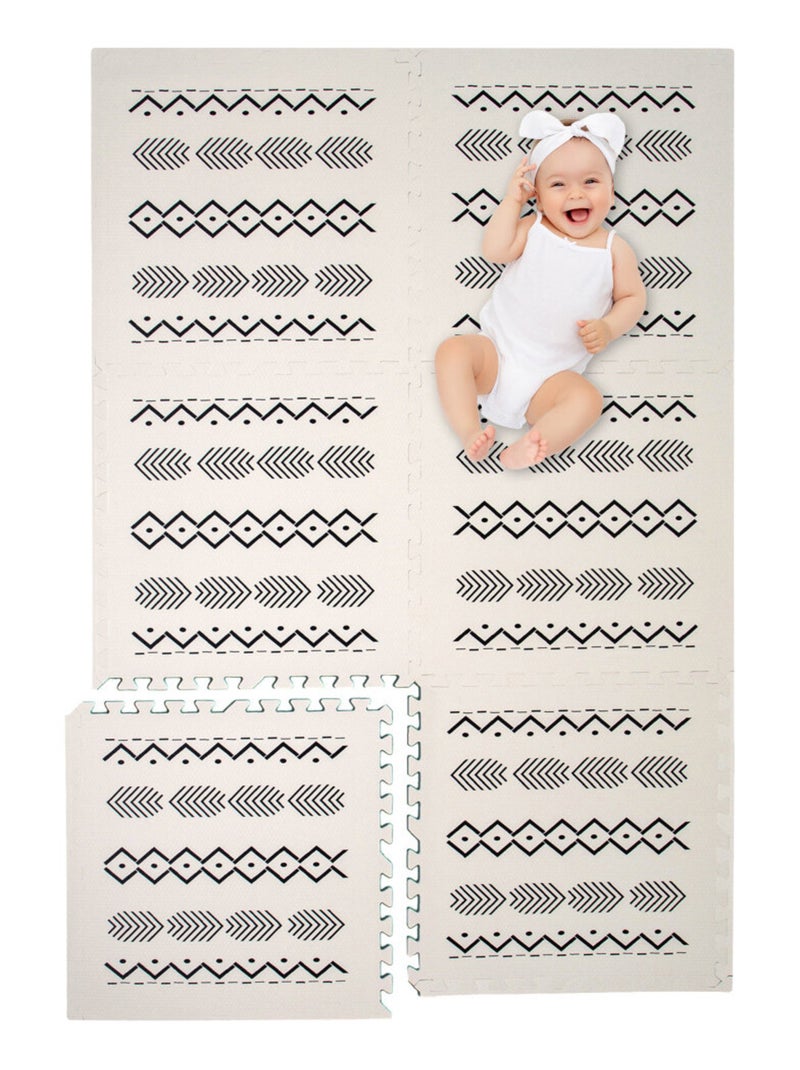 Tapis de jeu enfant puzzle Beige - Kiabi