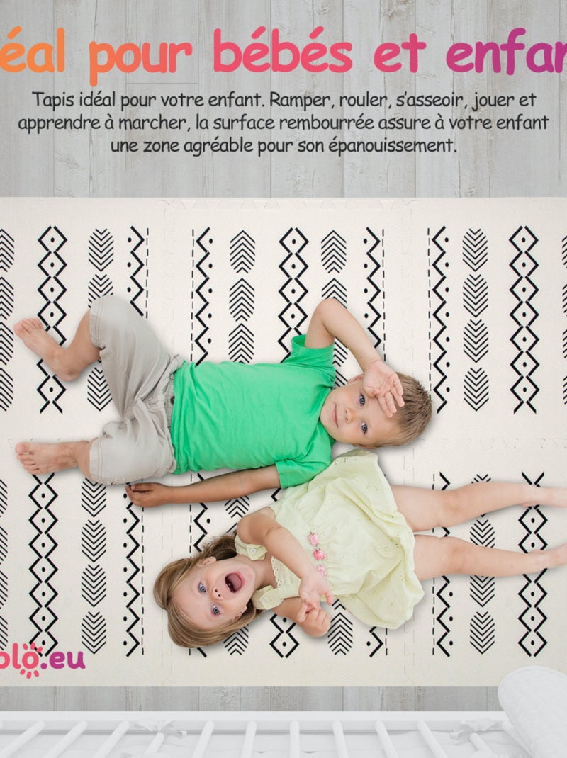 Tapis de jeu enfant puzzle Beige - Kiabi