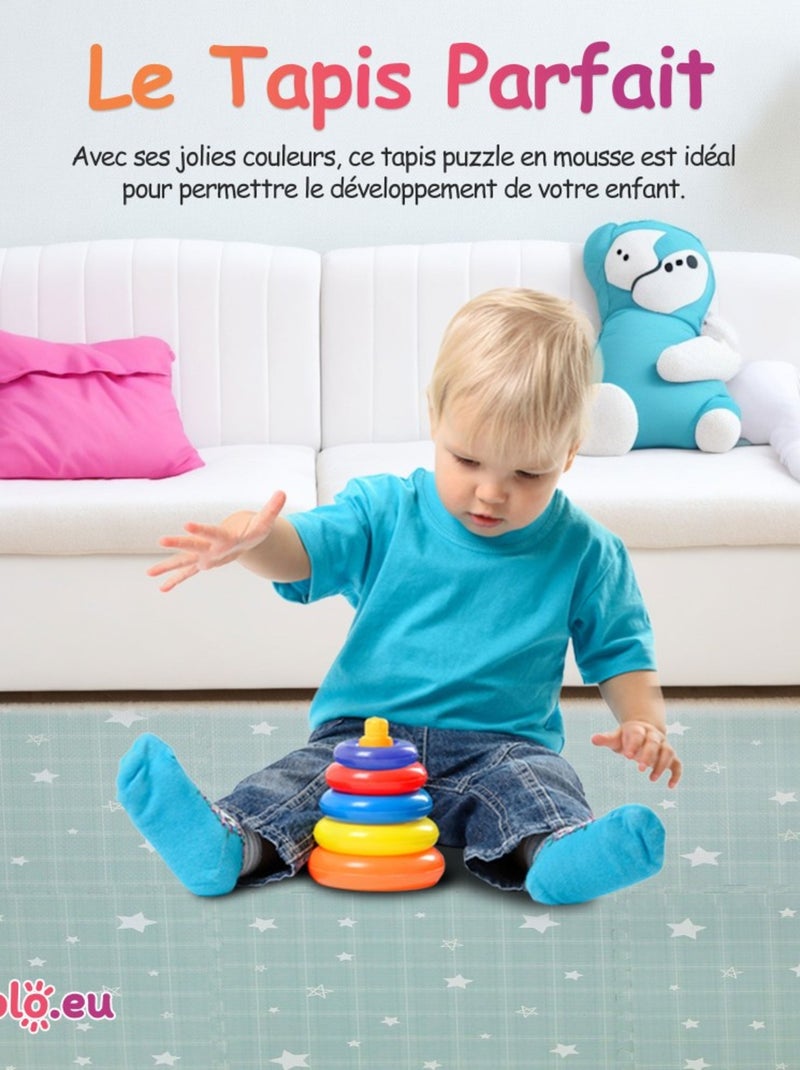 Tapis de jeu enfant puzzle Vert - Kiabi