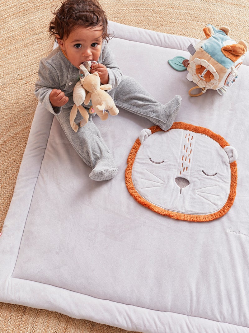 Tapis de jeu et de parc 75 x 95 cm en Veloudoux, Noukie's Gris - Kiabi