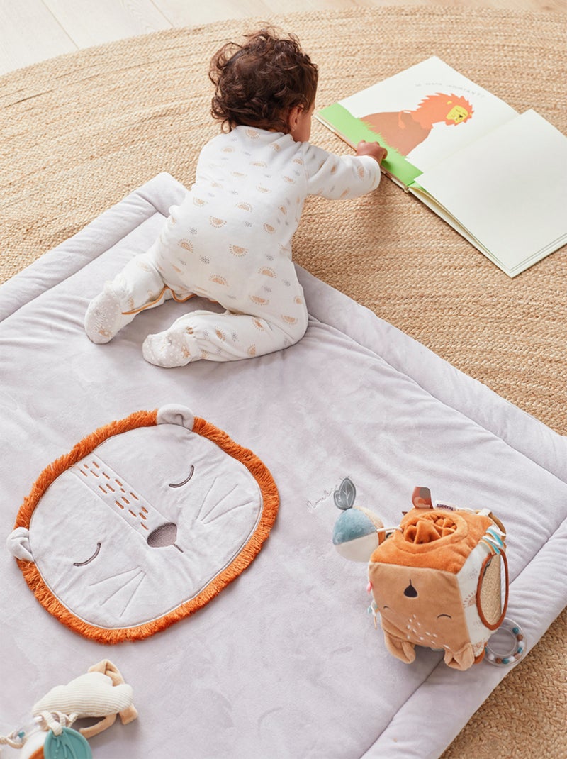 Tapis de jeu et de parc 75 x 95 cm en Veloudoux, Noukie's Gris - Kiabi