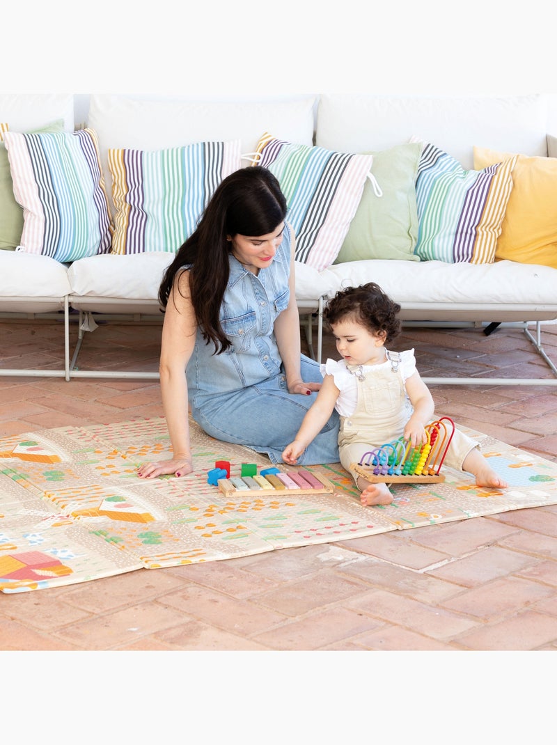 Tapis de jeu Farm-City 120x180 cm Asalvo Rouge - Kiabi