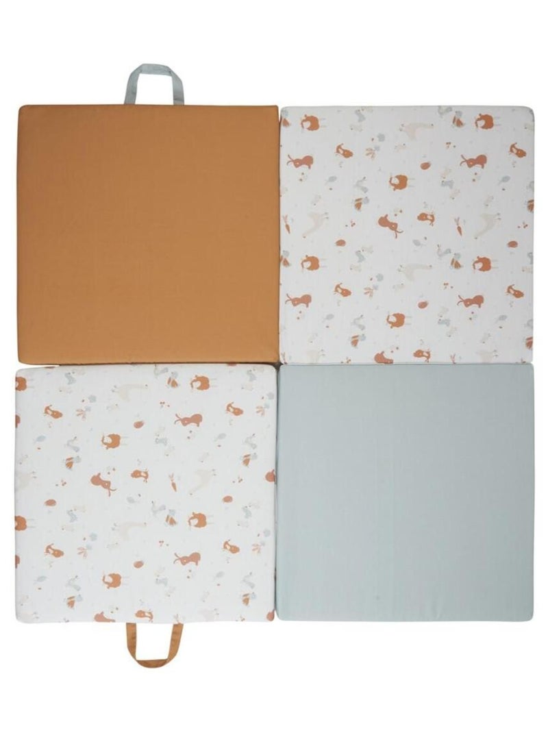 Tapis de jeu Little Farmer Bleu Marron Blanc - Kiabi