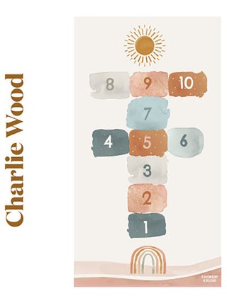 Tapis de jeu Marelle aquarelle