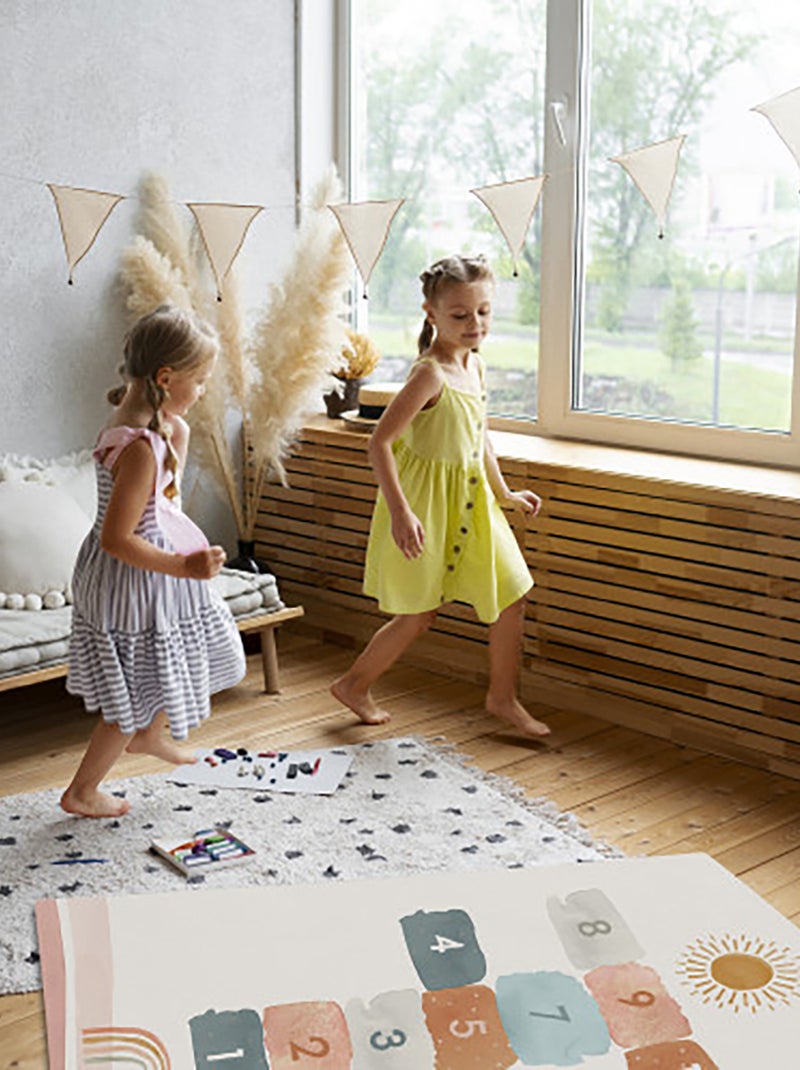 Tapis de jeu Marelle aquarelle Multicolore - Kiabi