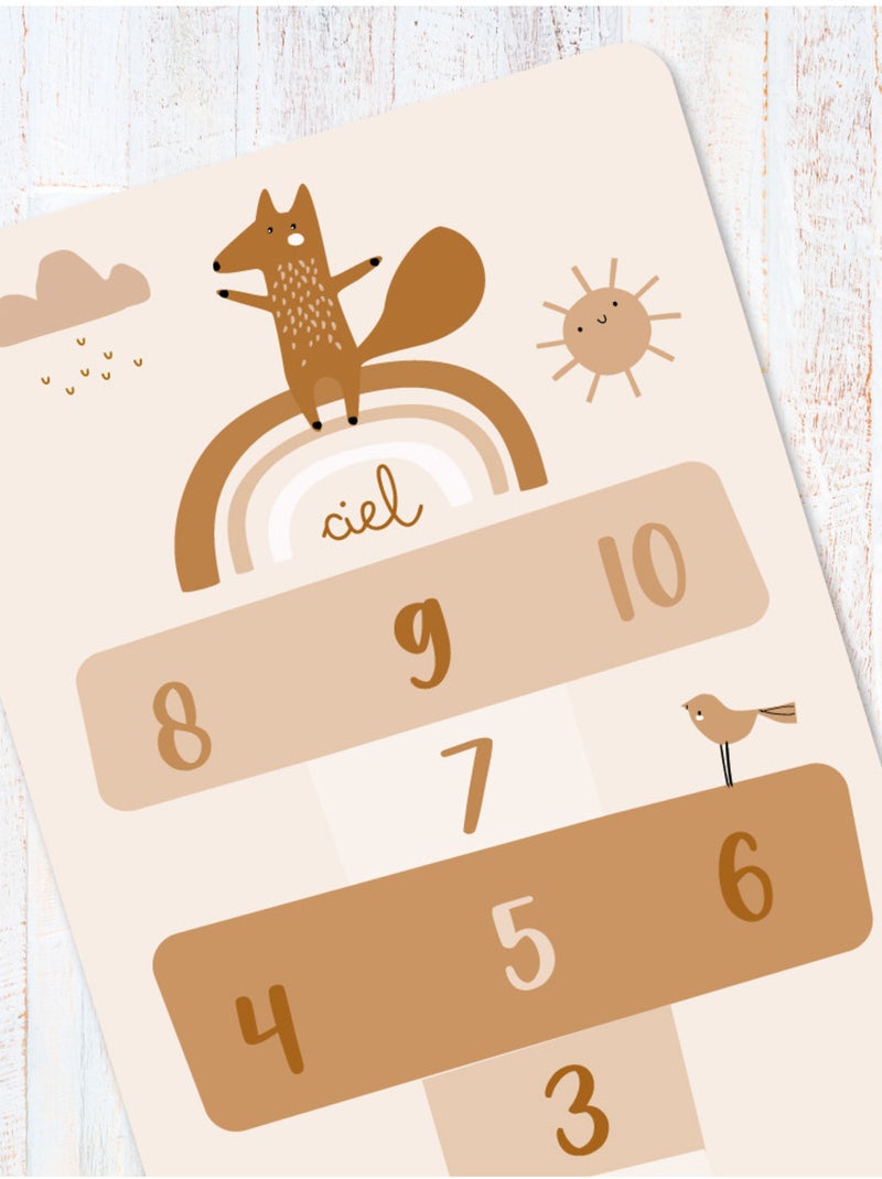 Tapis de jeu "Marelle" Edgar le renard Multicolore - Kiabi