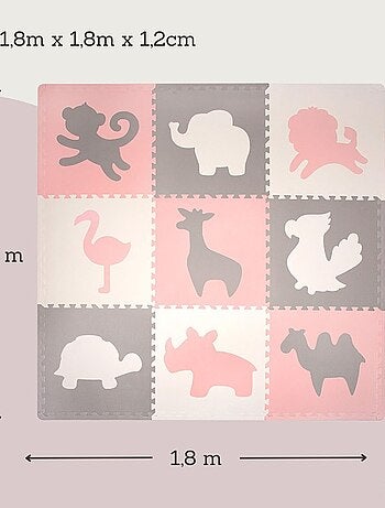 Tapis de jeu mousse à assembler animaux africa