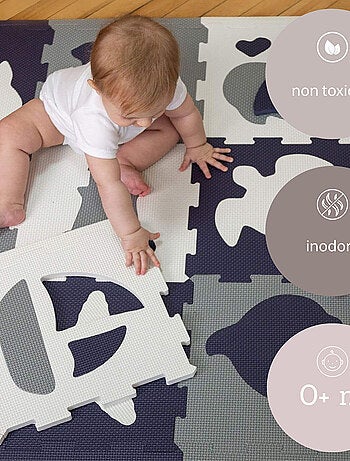 Tapis de jeu mousse à assembler animaux marins OCEAN WORLD