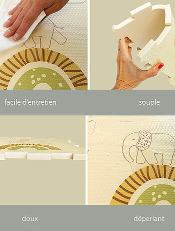 Tapis de jeu mousse à assembler SAFARI ANIMALS