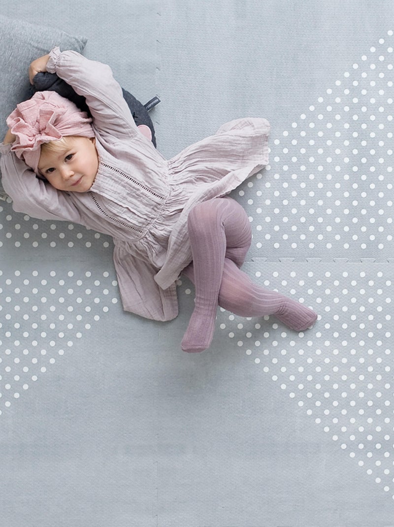 Tapis de jeu mousse à pois EARTH DOVE Gris clair - Kiabi