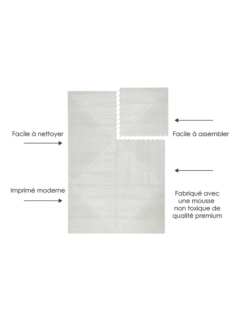 Tapis de jeu mousse à pois EARTH DOVE Gris clair - Kiabi