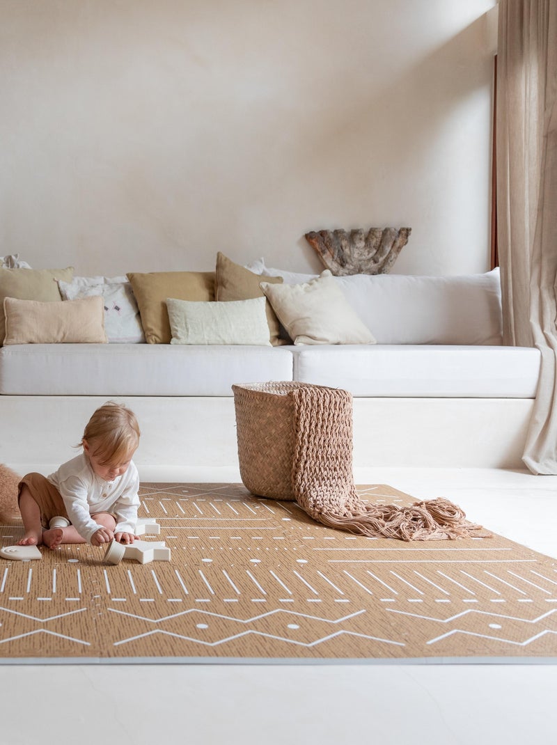 Tapis de jeu mousse BERBER PUZZLEMAT CAMEL Marron chocolat - Kiabi