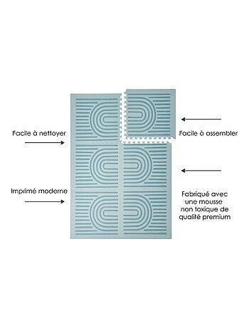 Tapis de jeu mousse LINEAR PUZZLEMAT MINERAL