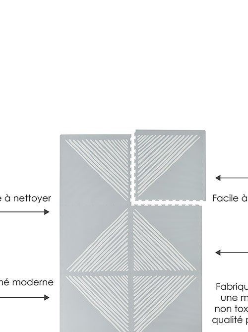 Tapis de jeu mousse SANDY LINES STONE - Kiabi