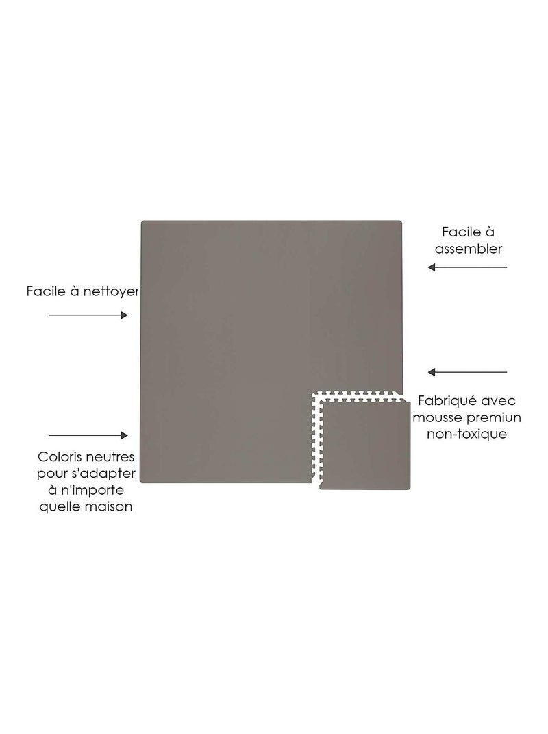 Tapis de jeu mousse uni CLASSIC PLAYMAT gris anthracite - Kiabi