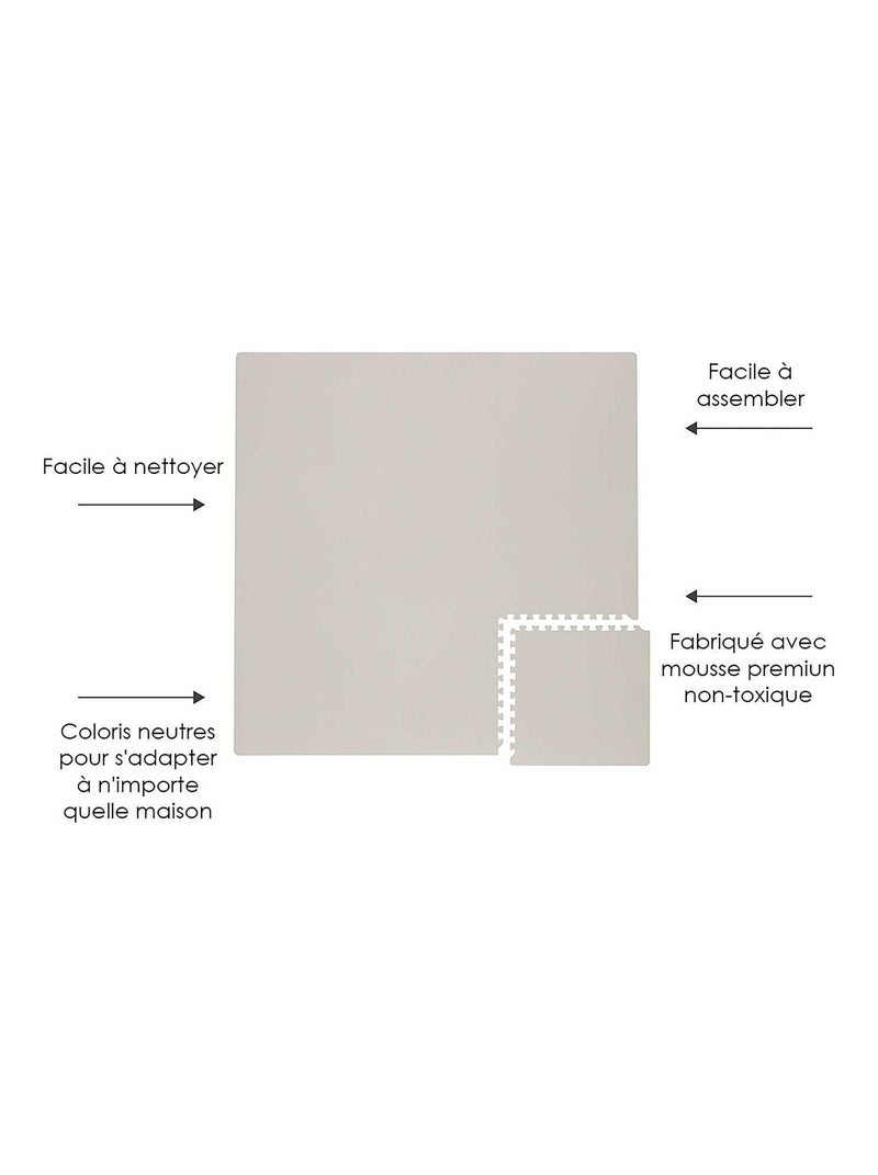 Tapis de jeu mousse uni CLASSIC PLAYMAT Gris souris - Kiabi