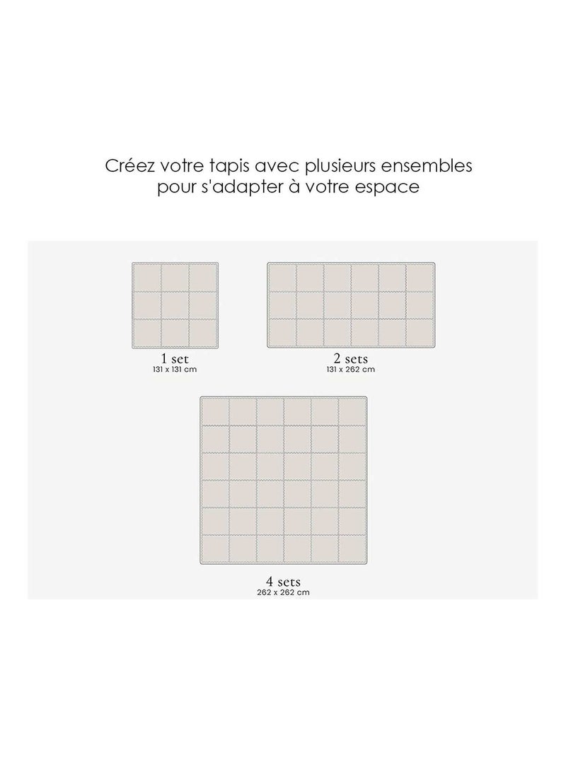 Tapis de jeu mousse uni CLASSIC PLAYMAT Gris souris - Kiabi