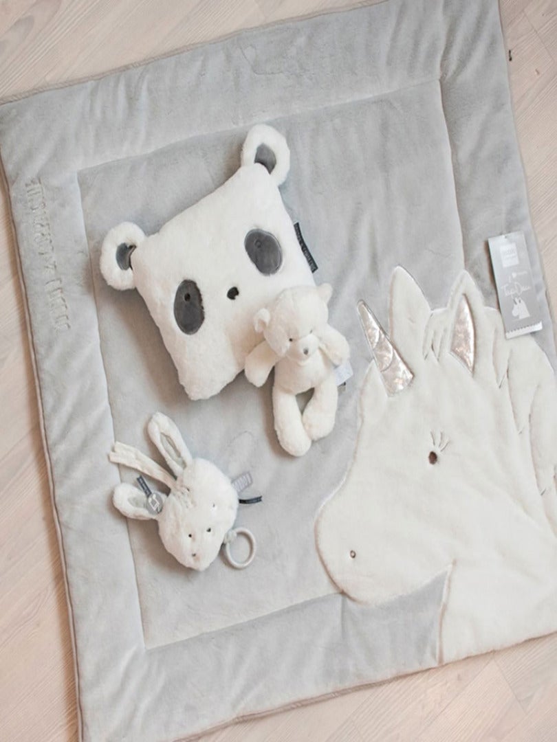 Tapis de jeu Tapidou Ma jolie licorne argent (100 x 100 cm) Gris - Kiabi