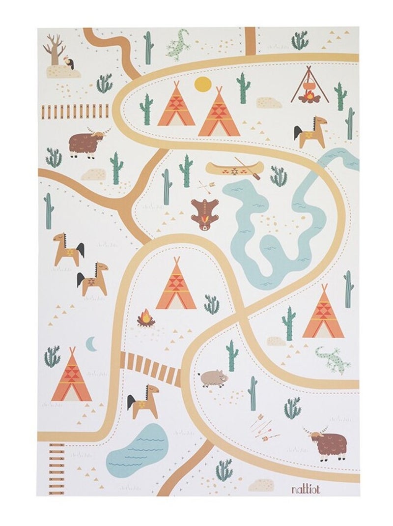 Tapis de jeu vinyle recyclable Super Western Multicolore - Kiabi