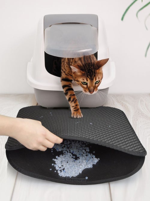 Tapis de litière pour chat avec récupérateur - Kiabi