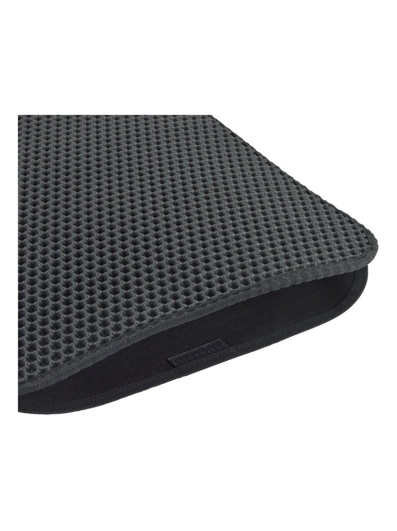 Tapis de litière pour chat avec récupérateur Noir - Kiabi