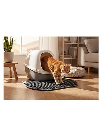 Tapis de litière pour chat Tete de chat