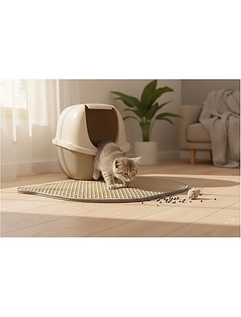 Tapis de litière pour chat tete de chat