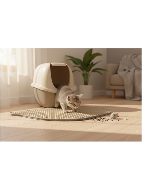 Tapis de litière pour chat Tete de chat - Kiabi