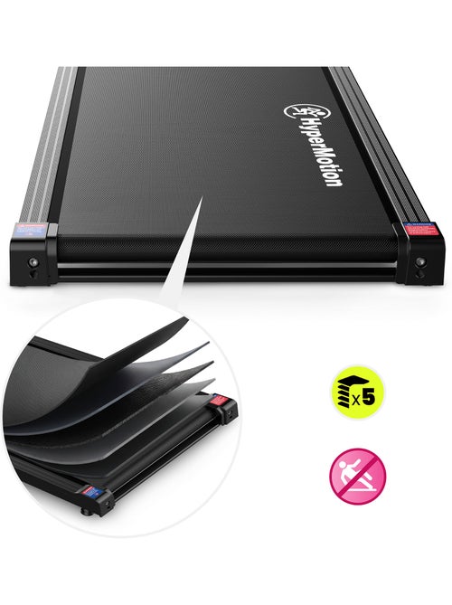 Tapis de Marche Motorisé Domicile ou Bureau Acier et ABS Ultra-Plat 6 km/h Dim 107x48 cm - Kiabi Tapis de Marche Motorisé Domicile ou Bureau Acier et ABS Ultra-Plat 6 km/h Dim 107x48 cm - Kiabi