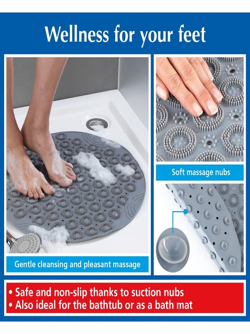 Tapis de massage pour la douche - Gris Gris - Kiabi