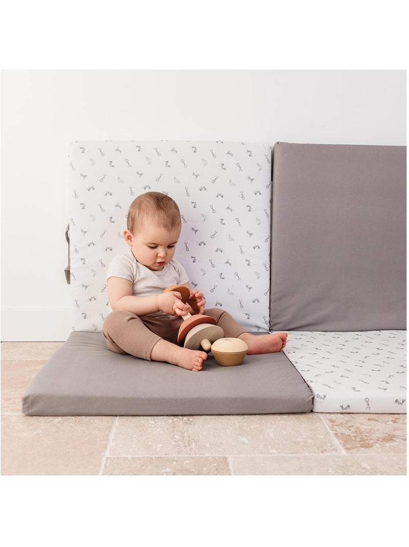 Tapis de motricité - Lapins Gris Blanc - Kiabi