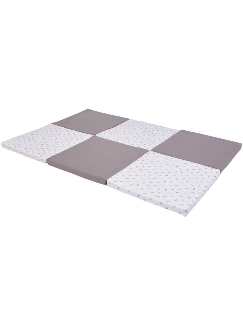 Tapis de motricité XL Lapins Gris Blanc - Kiabi