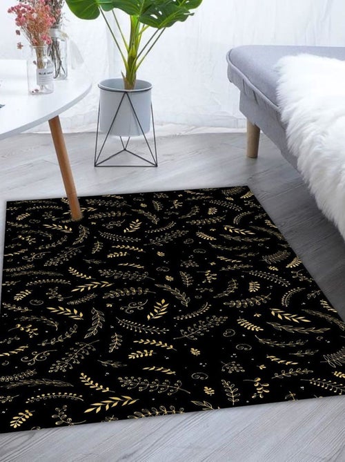 Tapis de Noel Noir Gold - Kiabi