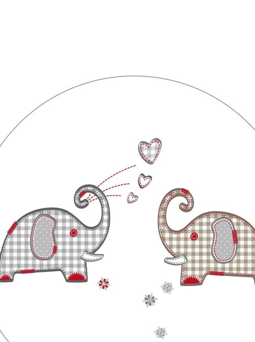 Tapis de parc avec bords 96 x 96 cm imprimé éléphant 'Jumbotwins' ROBA - Kiabi