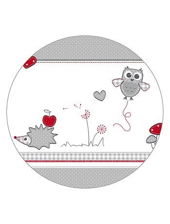 Tapis de parc avec bords imprimé chouette 'Adam et Eule' - ROBA