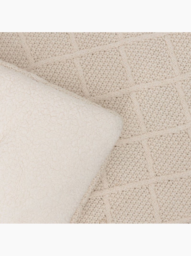Tapis de parc bébé Check Knit Jollein Beige - Kiabi