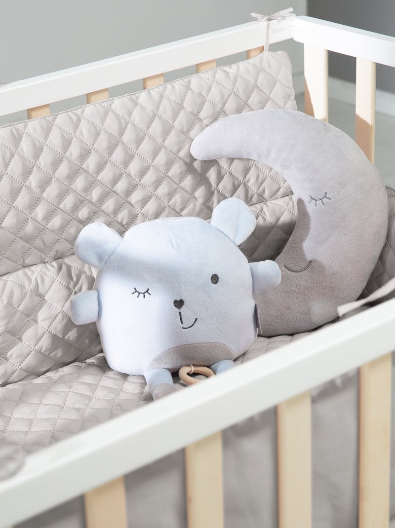 Tapis de parc bébé rectangulaire avec bords - Déperlant - 'Roba roba Style' Gris - Kiabi